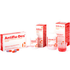 Antiflu-Des, amantadina, clorfenamina, gripe, cápsulas, Chinoin, OTC